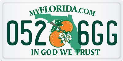 FL license plate 0526GG