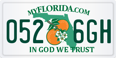 FL license plate 0526GH