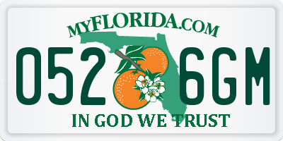 FL license plate 0526GM