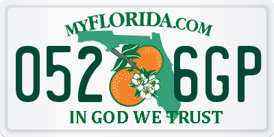FL license plate 0526GP