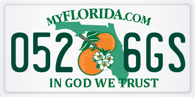 FL license plate 0526GS