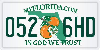 FL license plate 0526HD