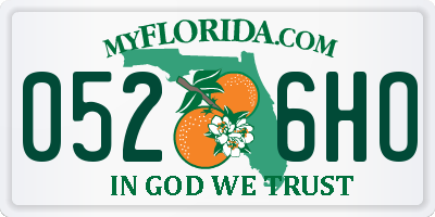 FL license plate 0526HO