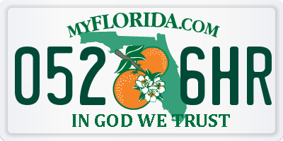 FL license plate 0526HR