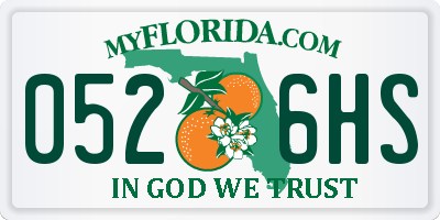 FL license plate 0526HS