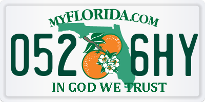 FL license plate 0526HY