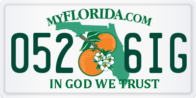 FL license plate 0526IG