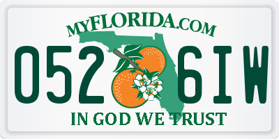 FL license plate 0526IW