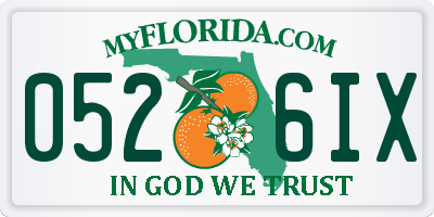 FL license plate 0526IX