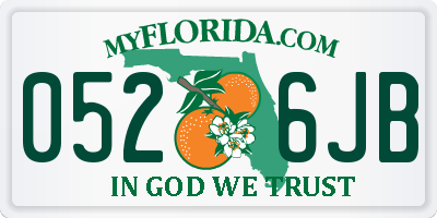 FL license plate 0526JB