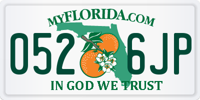 FL license plate 0526JP