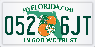 FL license plate 0526JT