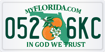 FL license plate 0526KC