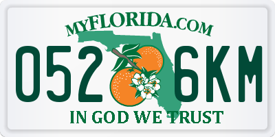 FL license plate 0526KM