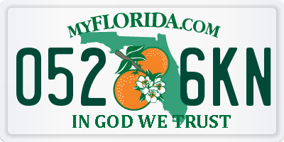 FL license plate 0526KN
