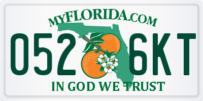 FL license plate 0526KT
