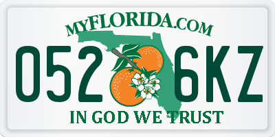 FL license plate 0526KZ