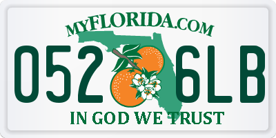 FL license plate 0526LB