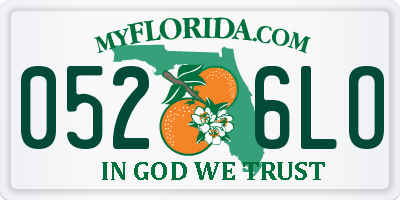 FL license plate 0526LO