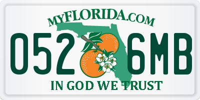 FL license plate 0526MB