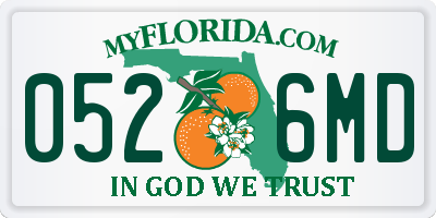 FL license plate 0526MD