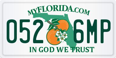 FL license plate 0526MP
