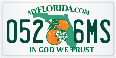 FL license plate 0526MS