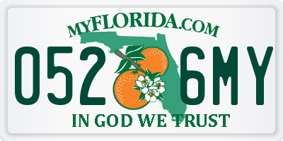 FL license plate 0526MY