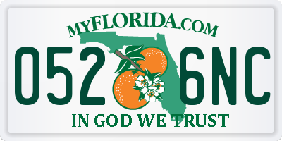 FL license plate 0526NC