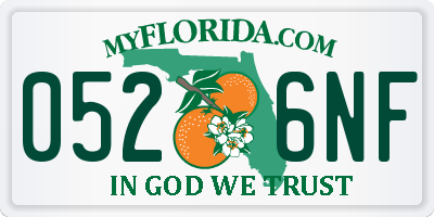 FL license plate 0526NF