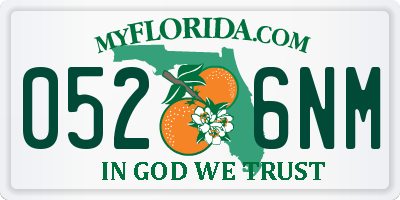 FL license plate 0526NM
