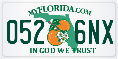 FL license plate 0526NX