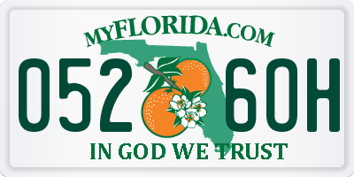 FL license plate 0526OH