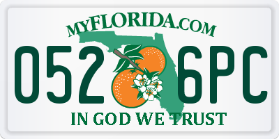FL license plate 0526PC