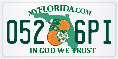 FL license plate 0526PI