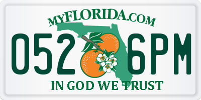 FL license plate 0526PM