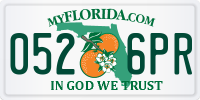 FL license plate 0526PR
