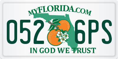 FL license plate 0526PS
