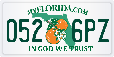 FL license plate 0526PZ
