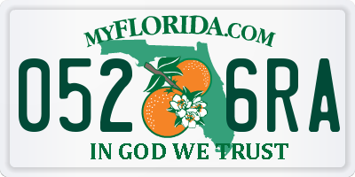 FL license plate 0526RA