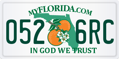 FL license plate 0526RC