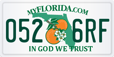 FL license plate 0526RF