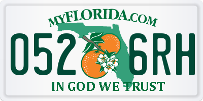 FL license plate 0526RH