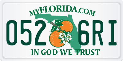 FL license plate 0526RI