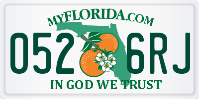 FL license plate 0526RJ