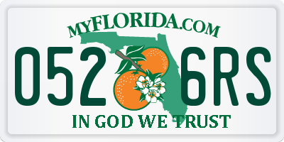 FL license plate 0526RS