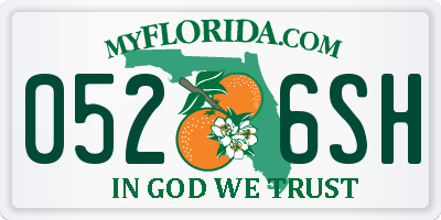 FL license plate 0526SH