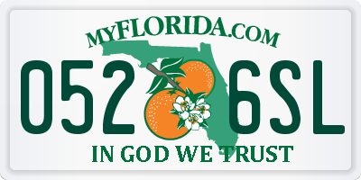 FL license plate 0526SL