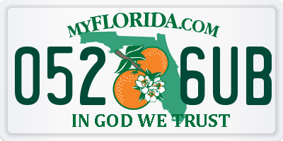 FL license plate 0526UB