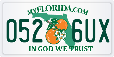FL license plate 0526UX